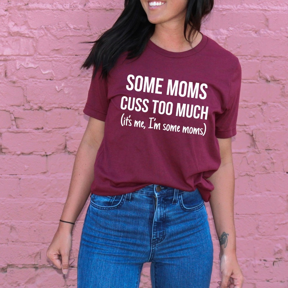 Funny Mom Graphic T Shirt with Saying Crewneck